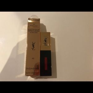 New engraved YSL GLOSSY STAIN #46 Rouge Fusian